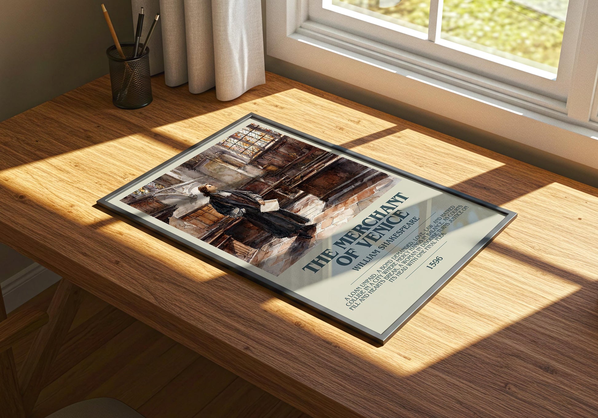 The Merchant Of Venice by William Shakespeare | Descriptive Book Poster | Modern