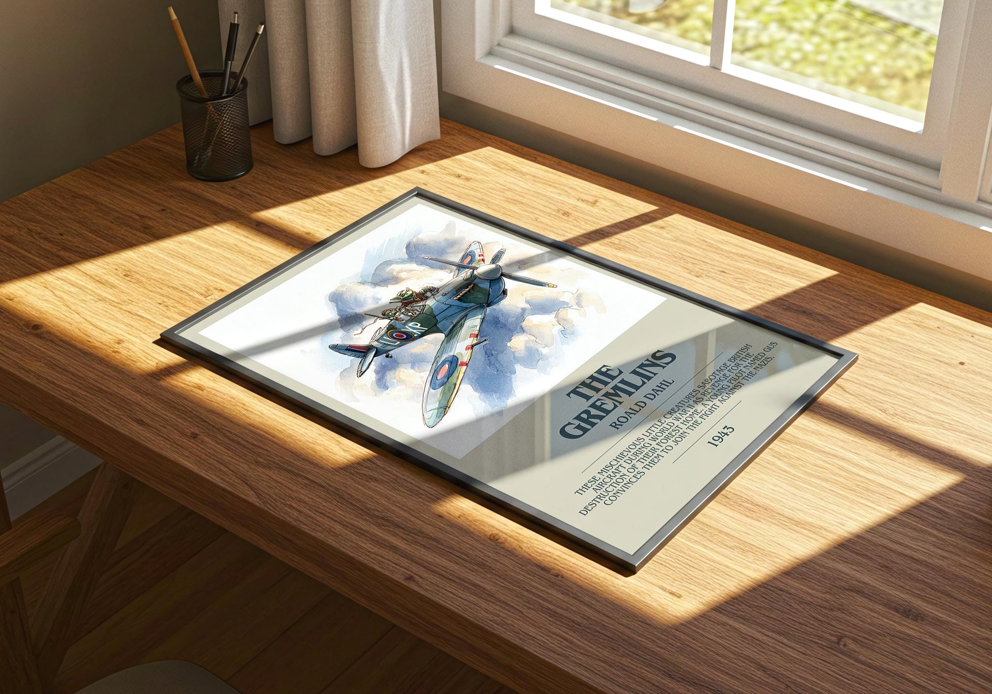 The Gremlins by Roald Dahl | Descriptive Book Poster | Modern