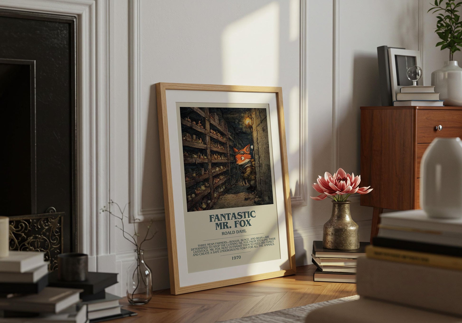 Fantastic Mr Fox by Roald Dahl | Descriptive Book Poster | Modern