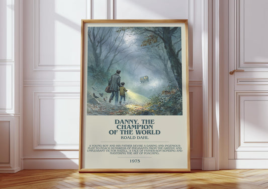 Danny, The Champion Of The World by Roald Dahl | Descriptive Book Poster | Modern