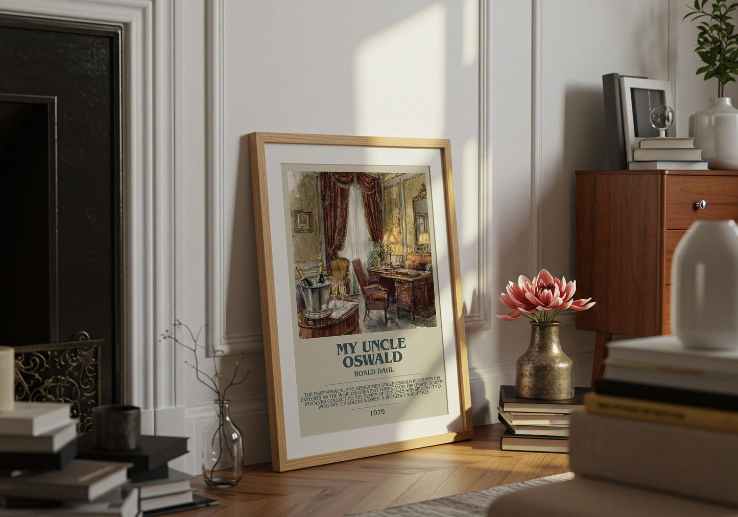 My Uncle Oswald by Roald Dahl | Descriptive Book Poster | Modern