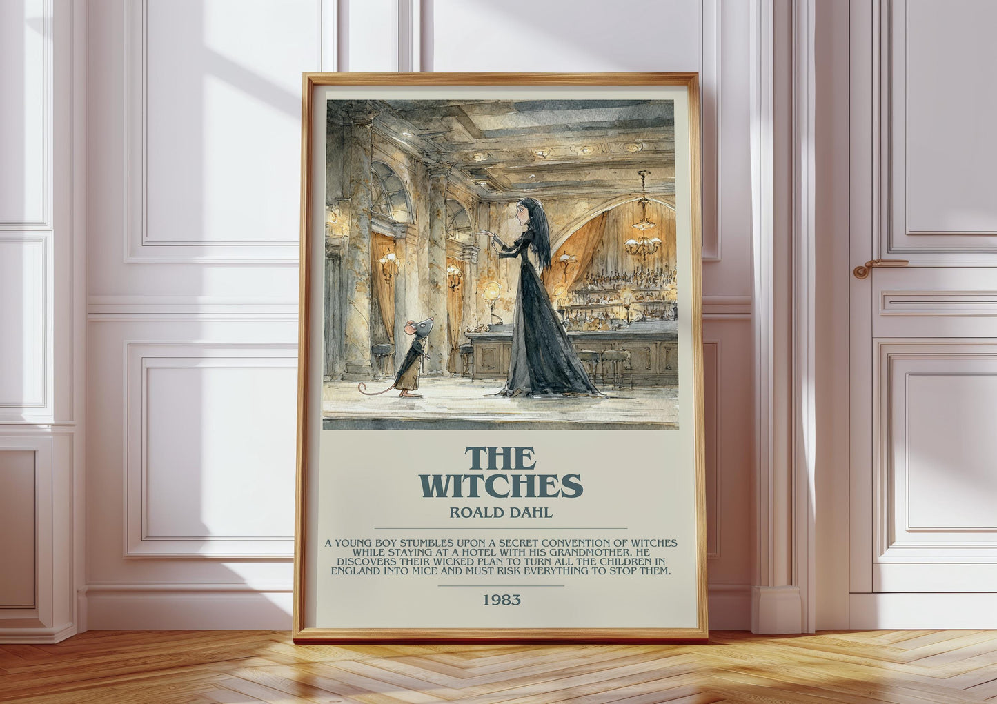 The Witches by Roald Dahl | Descriptive Book Poster | Modern