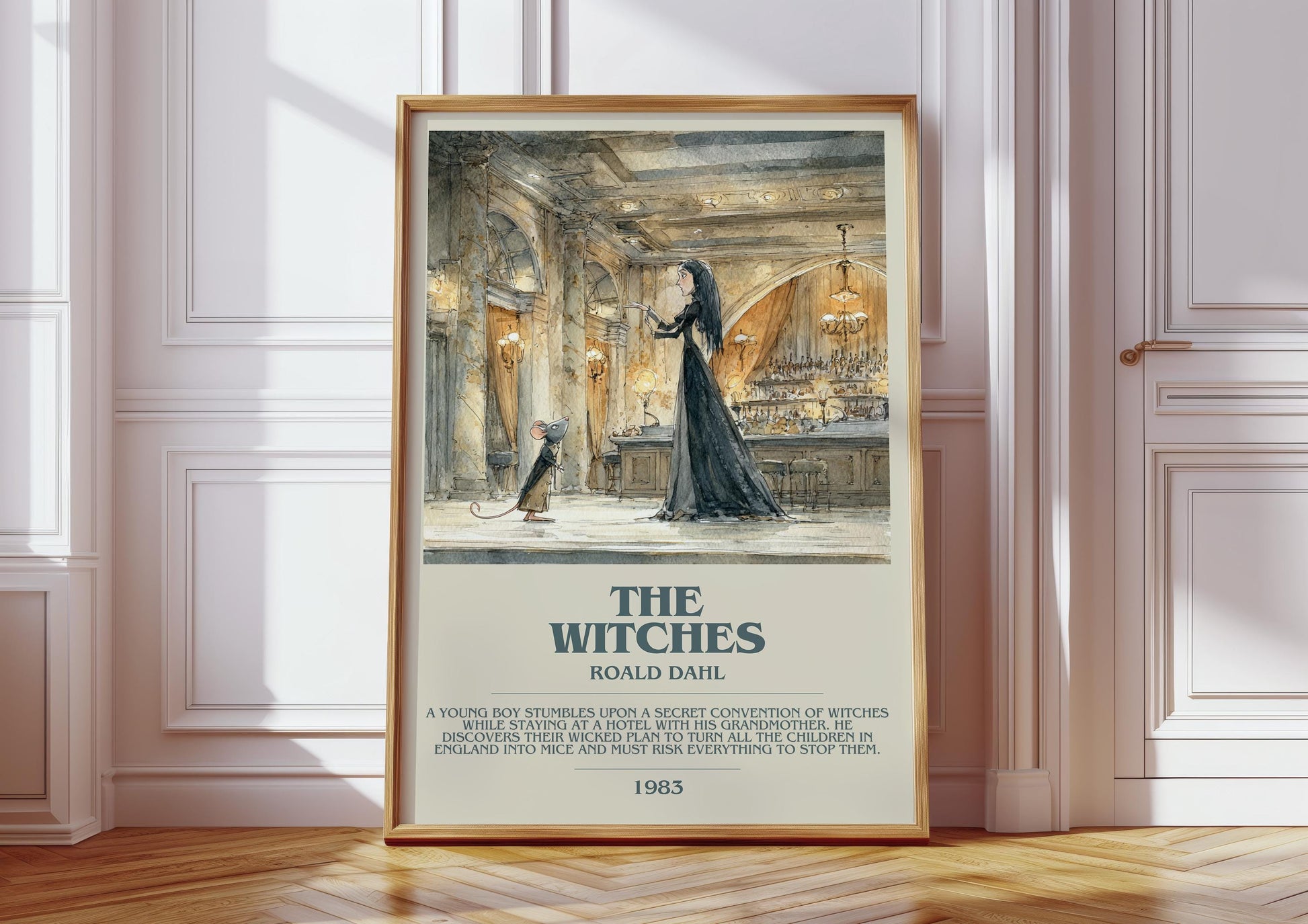 The Witches by Roald Dahl | Descriptive Book Poster | Modern