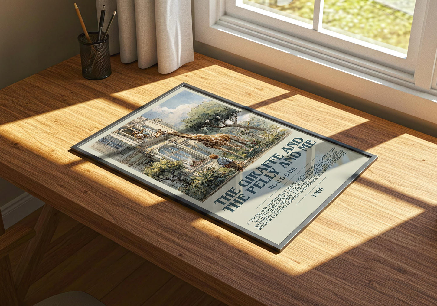 The Giraffe and the Pelly and Me by Roald Dahl | Descriptive Book Poster | Modern