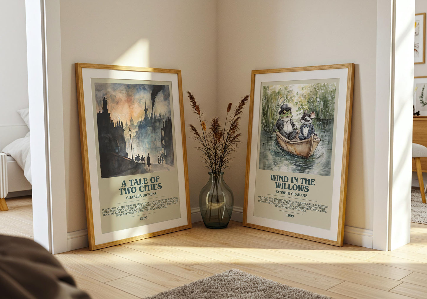 A Tale Of Two Cities by Charles Dickens | Descriptive Book Poster | Modern