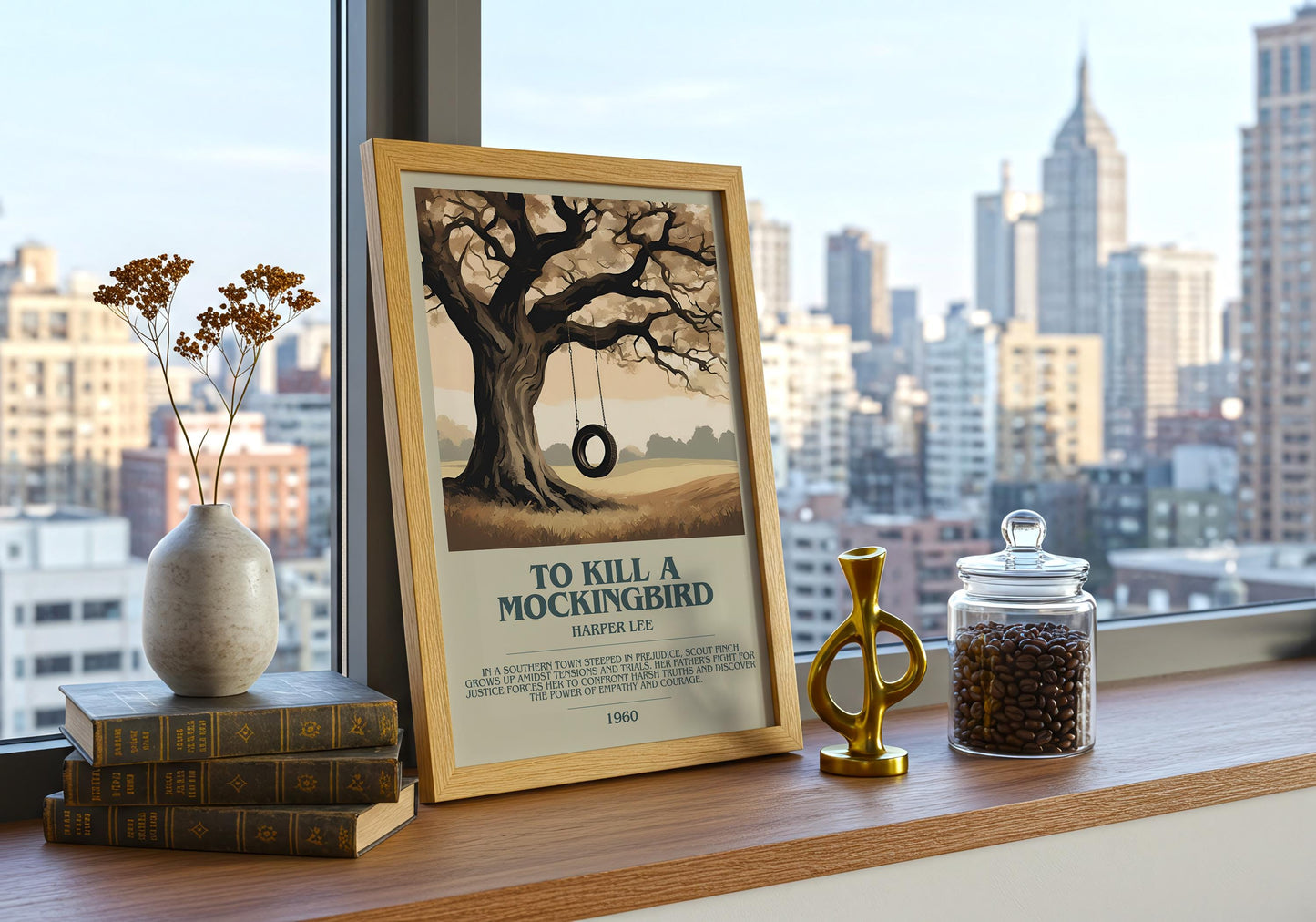 To Kill A Mockingbird by Harper Lee | Descriptive Book Poster | Modern