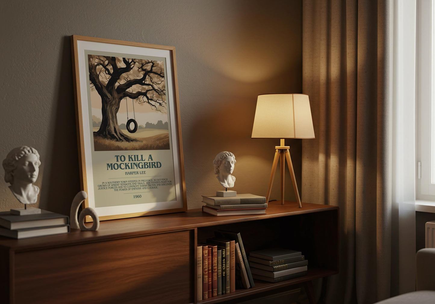 To Kill A Mockingbird by Harper Lee | Descriptive Book Poster | Modern