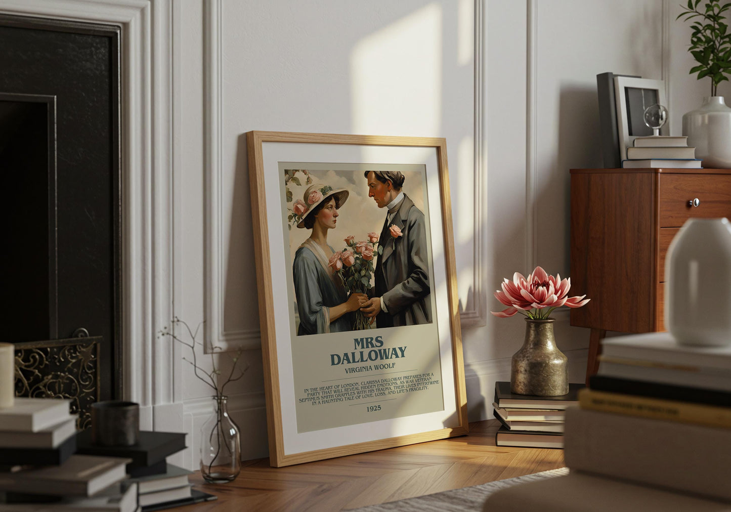 Mrs Dalloway by Virginia Woolf | Descriptive Book Poster | Modern