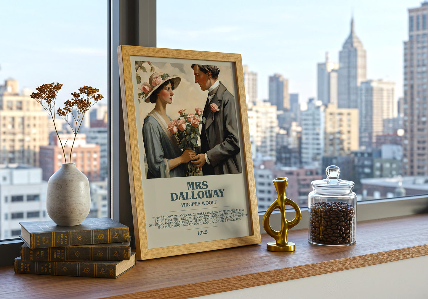 Mrs Dalloway by Virginia Woolf | Descriptive Book Poster | Modern