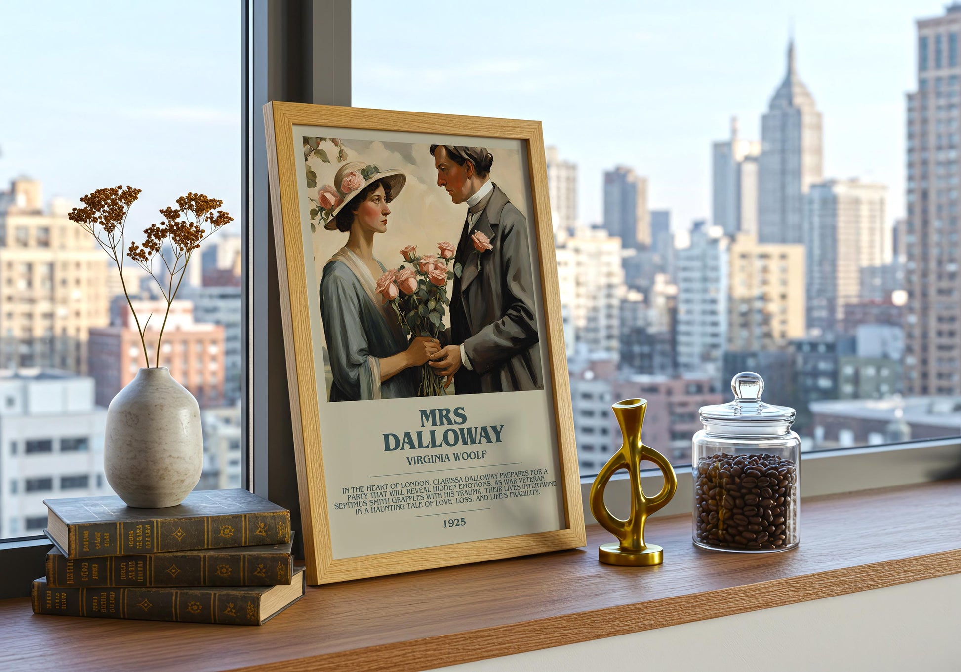 Mrs Dalloway by Virginia Woolf | Descriptive Book Poster | Modern