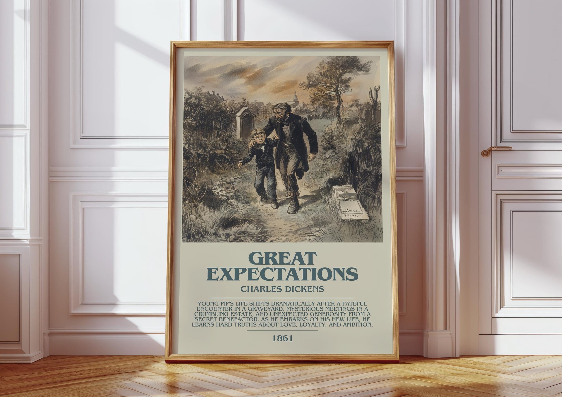 Great Expectations by Charles Dickens | Descriptive Book Poster | Modern