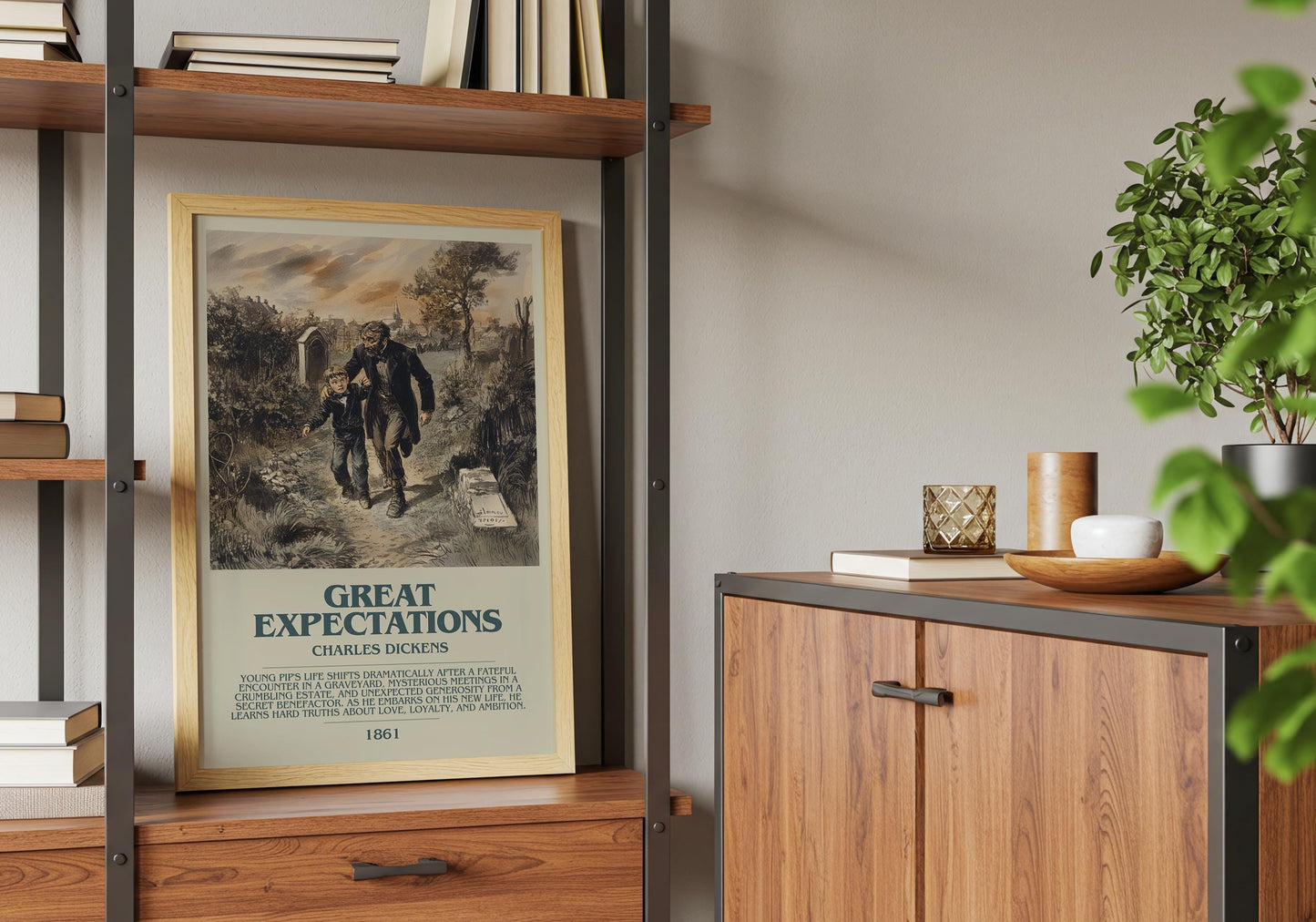 Great Expectations by Charles Dickens | Descriptive Book Poster | Modern