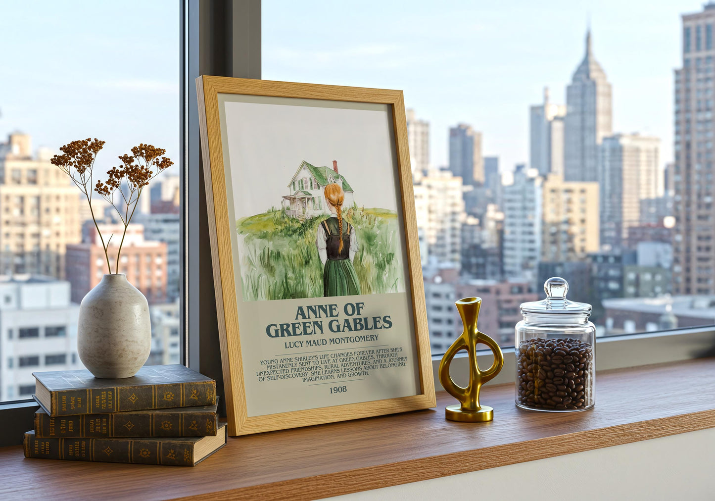 Anne Of Green Gables by Lucy Maud Montgomery | Descriptive Book Poster | Modern