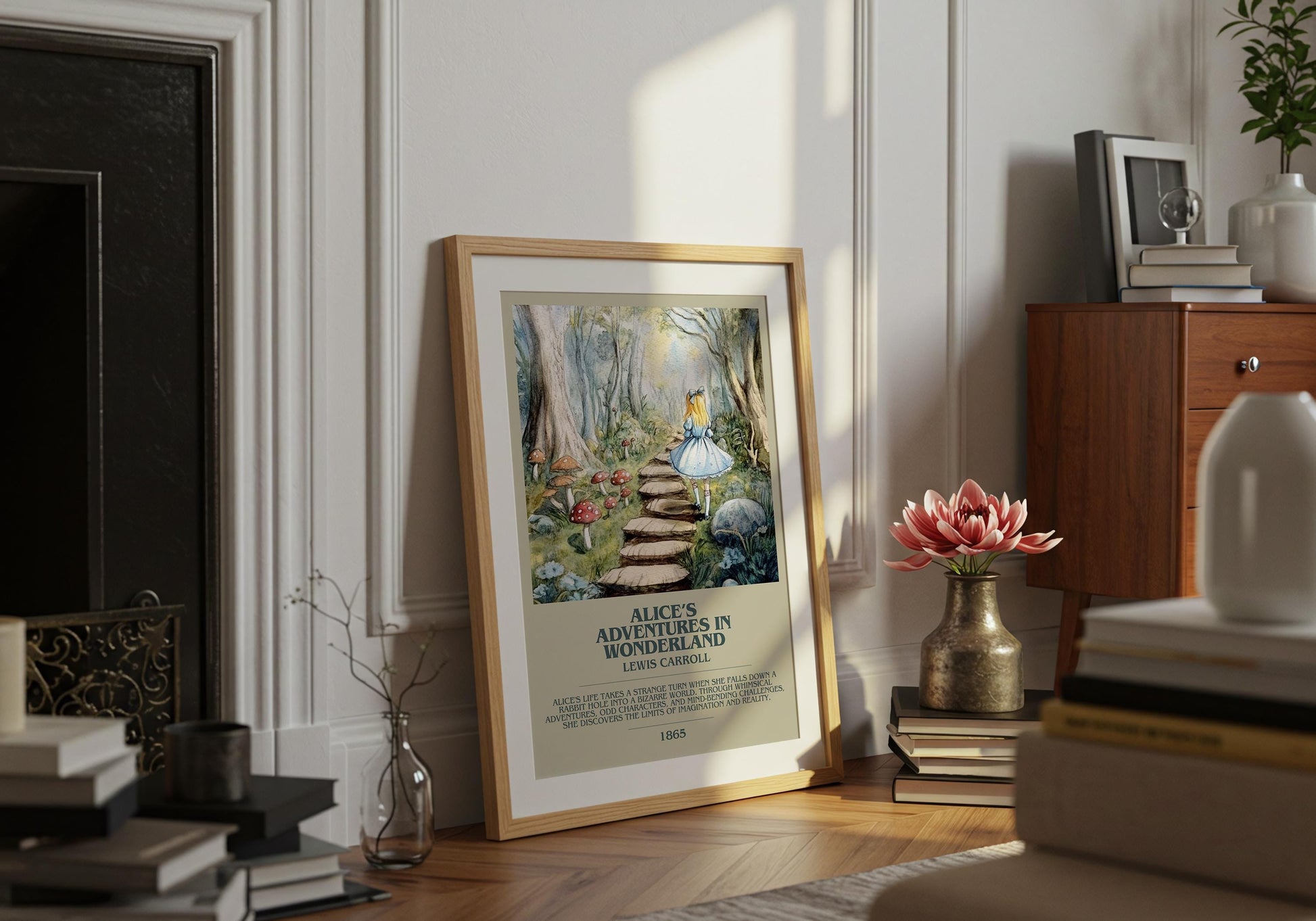 Alice's Adventures In Wonderland by Lewis Carroll | Descriptive Book Poster | Modern