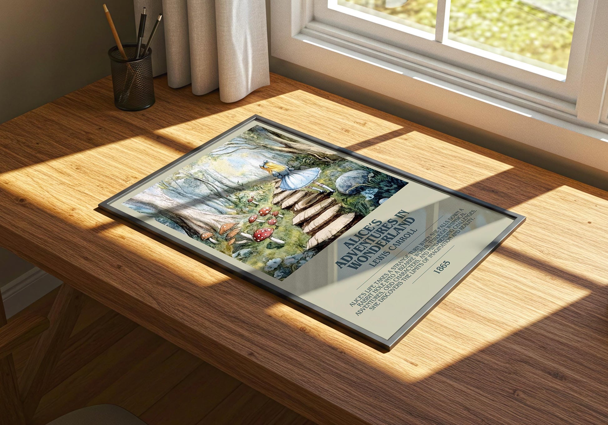 Alice's Adventures In Wonderland by Lewis Carroll | Descriptive Book Poster | Modern