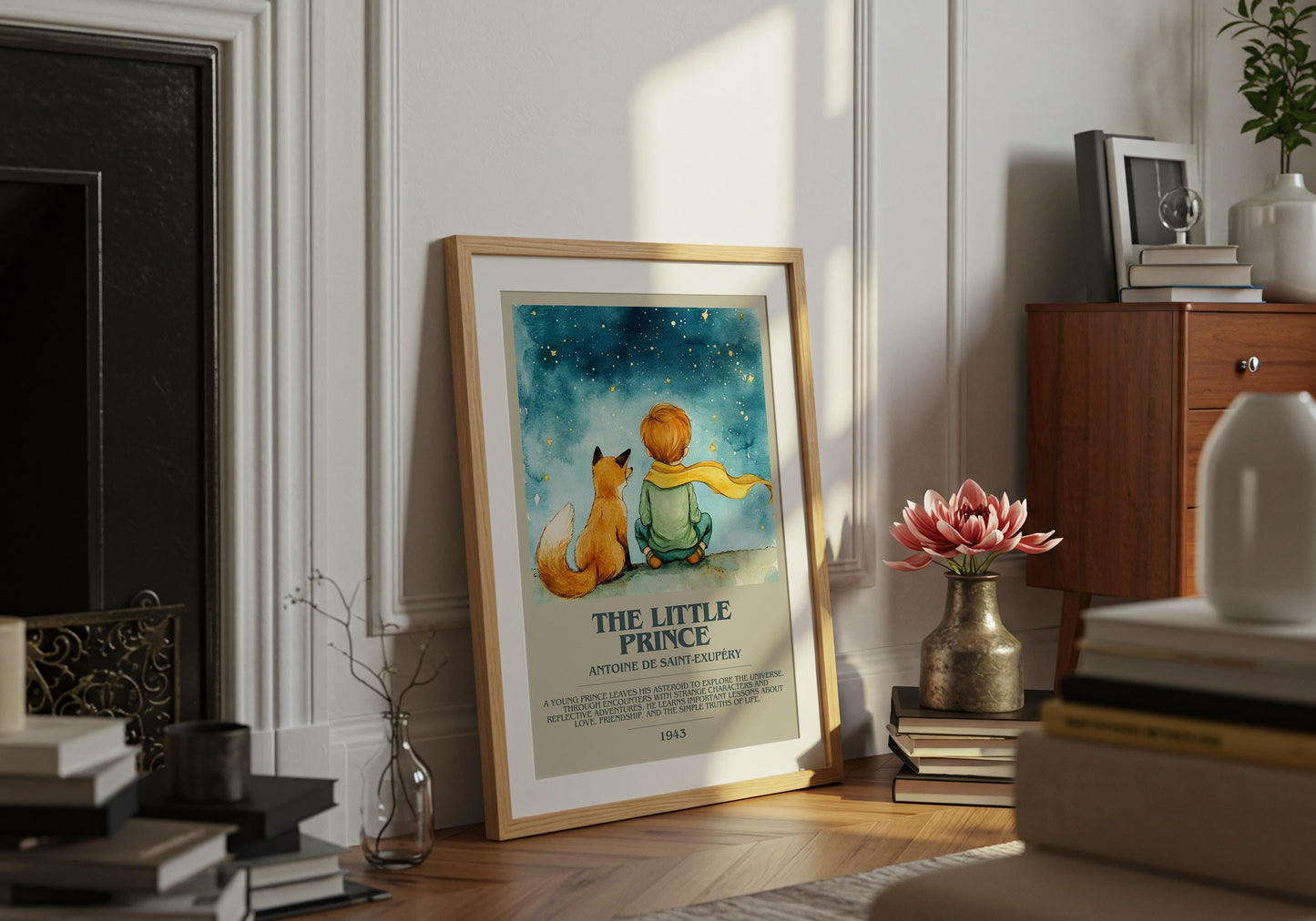 The Little Prince by Antoine De Saint-Exuperry | Descriptive Book Poster | Modern