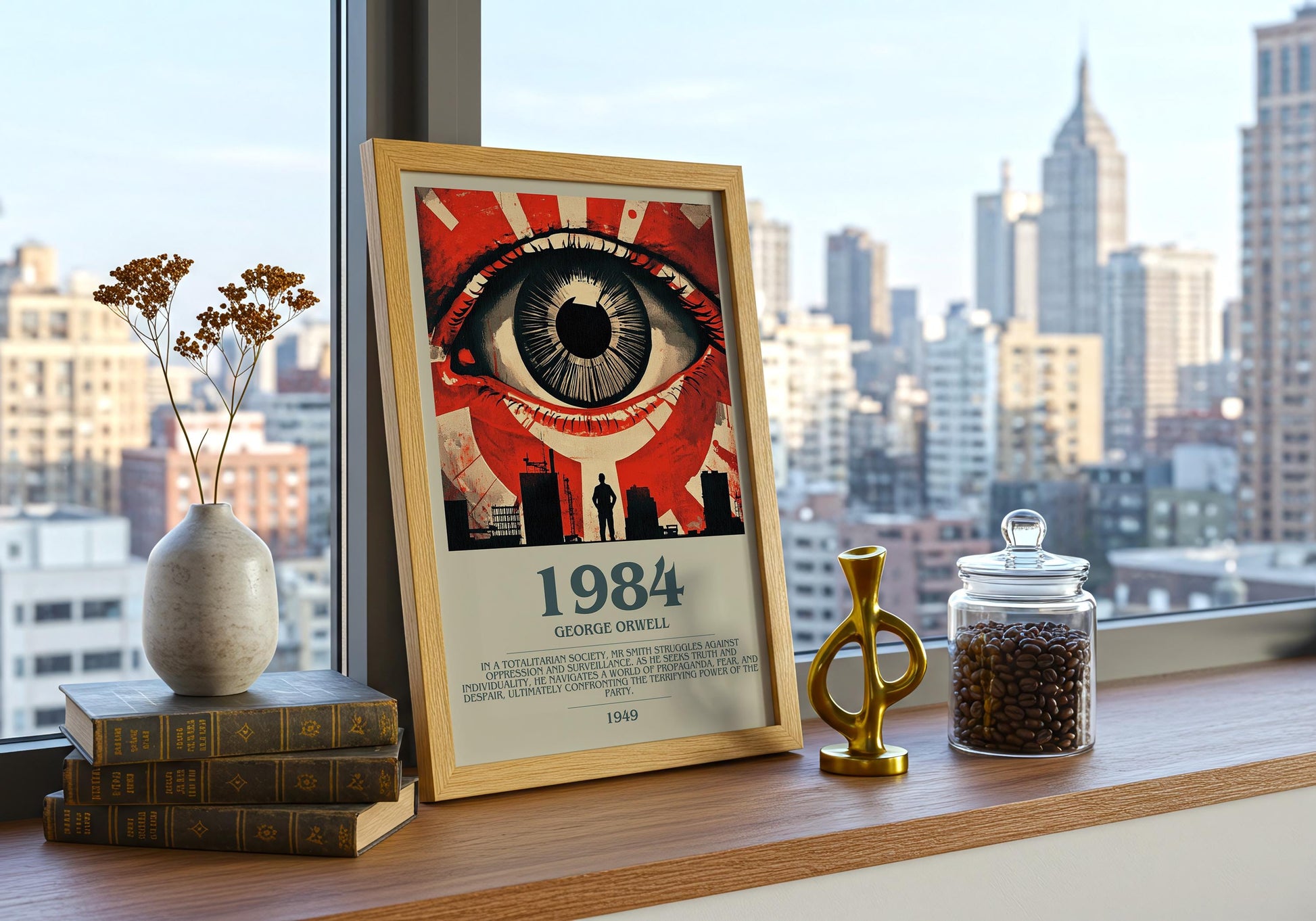 1984 by George Orwell | Descriptive Book Poster | Modern