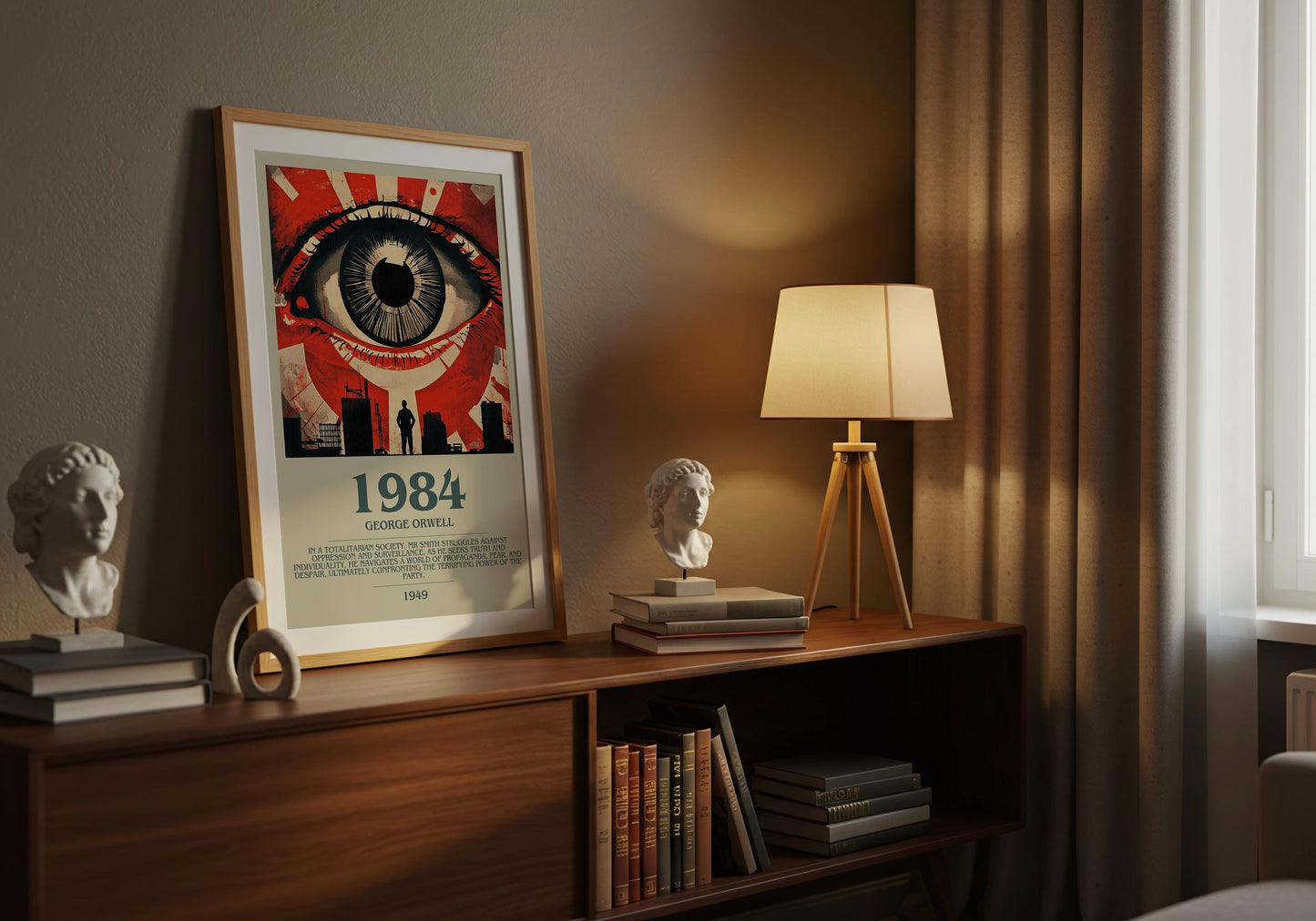 1984 by George Orwell | Descriptive Book Poster | Modern
