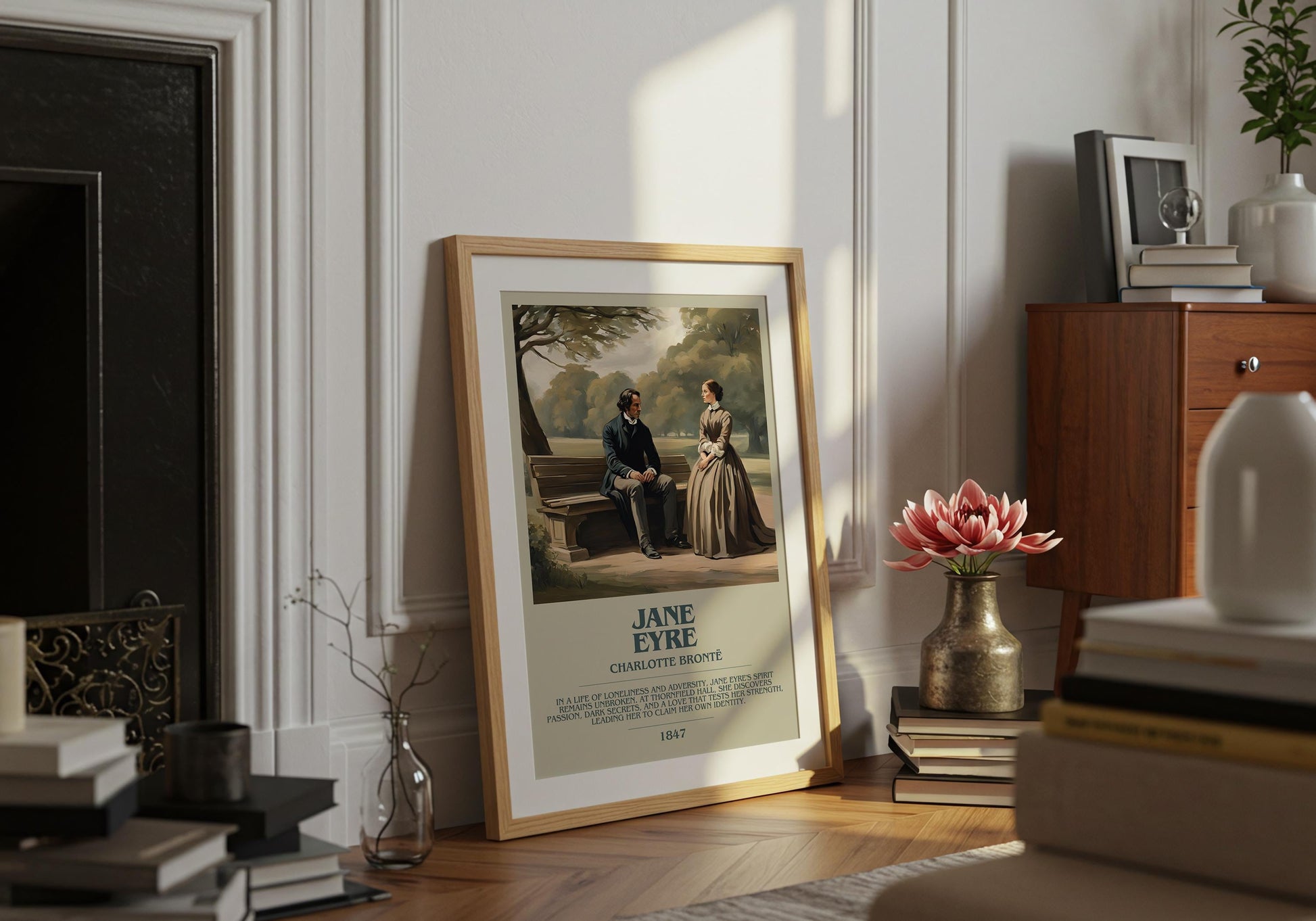 Jane Eyre by Charlotte Bronte | Descriptive Book Poster | Modern