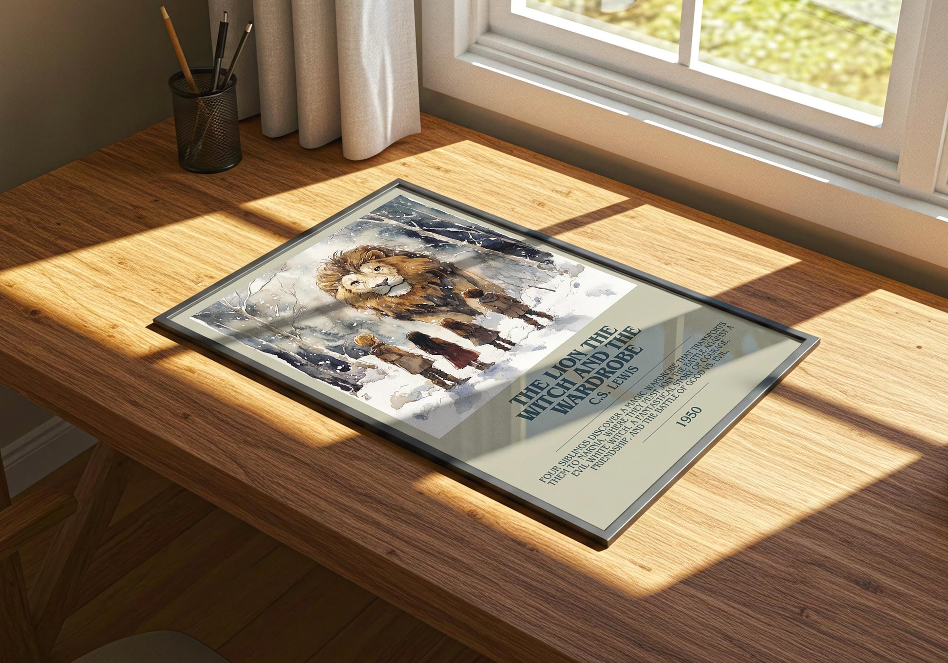 The Lion, The Witch and the Wardrobe by C.S. Lewis | Descriptive Book Poster | Modern