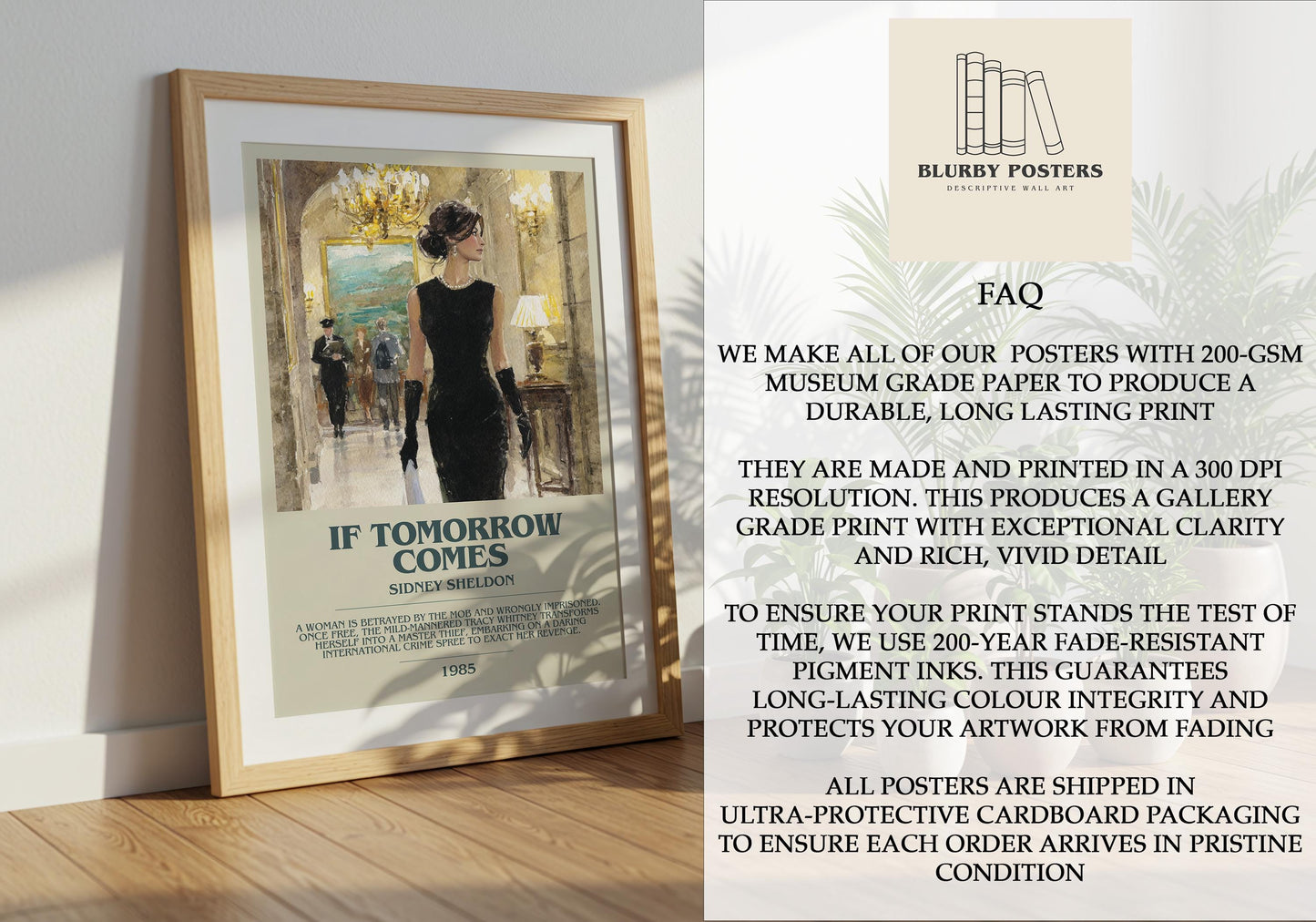 It Comes Tomorrow by Sidney Sheldon | Descriptive Book Poster | Modern