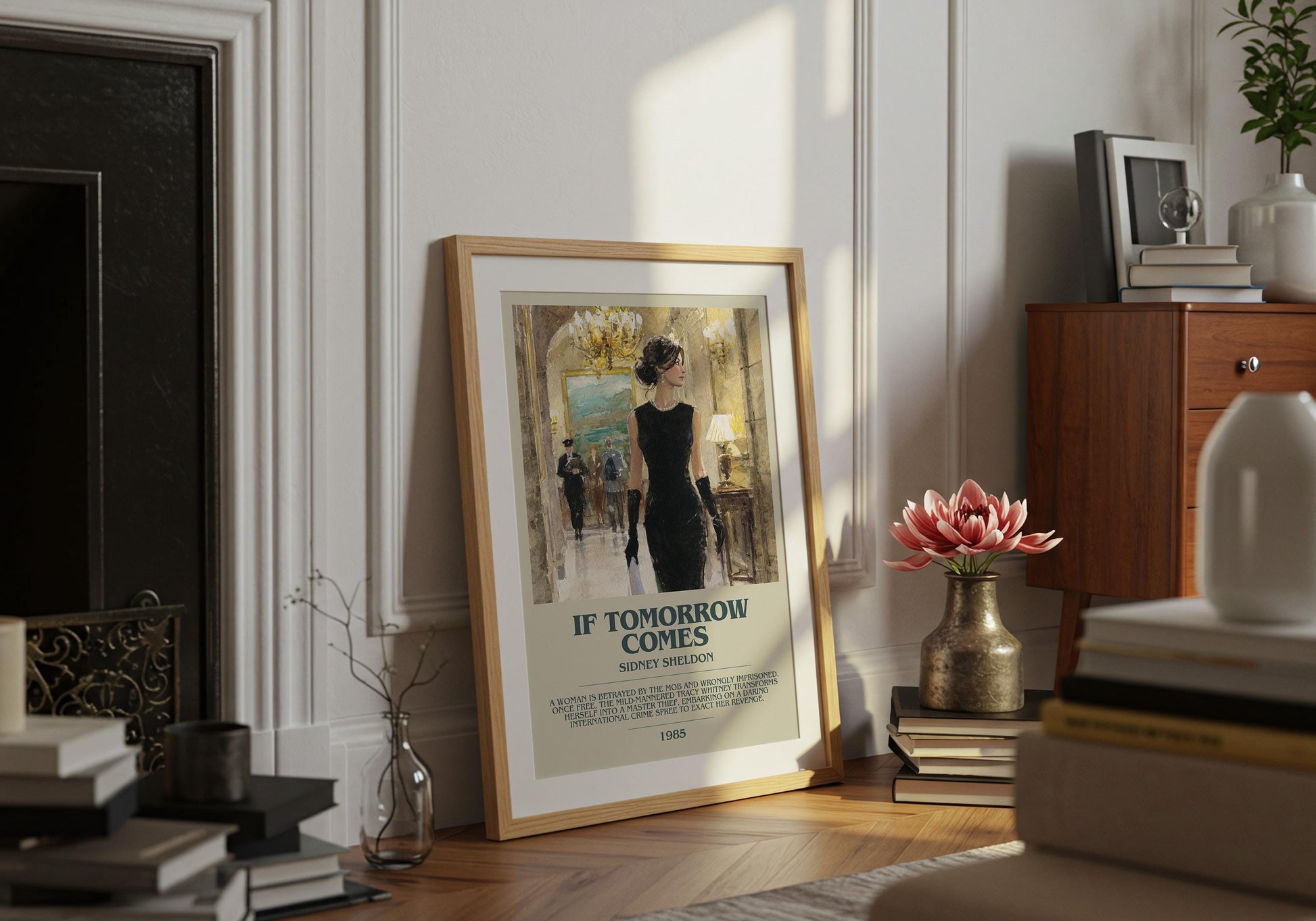 It Comes Tomorrow by Sidney Sheldon | Descriptive Book Poster | Modern