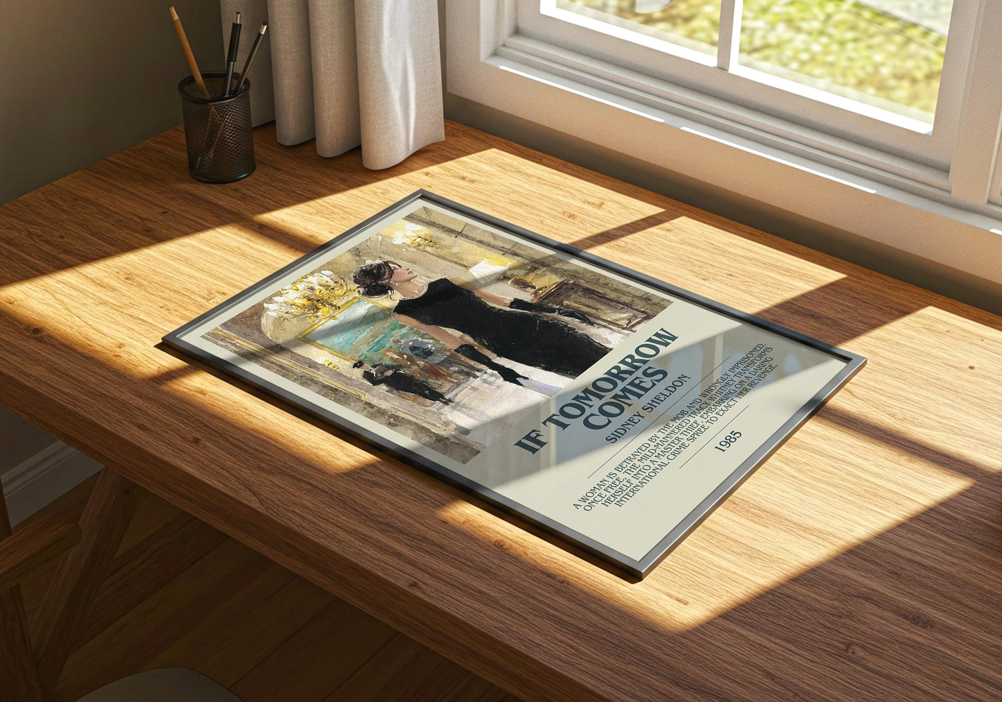 It Comes Tomorrow by Sidney Sheldon | Descriptive Book Poster | Modern