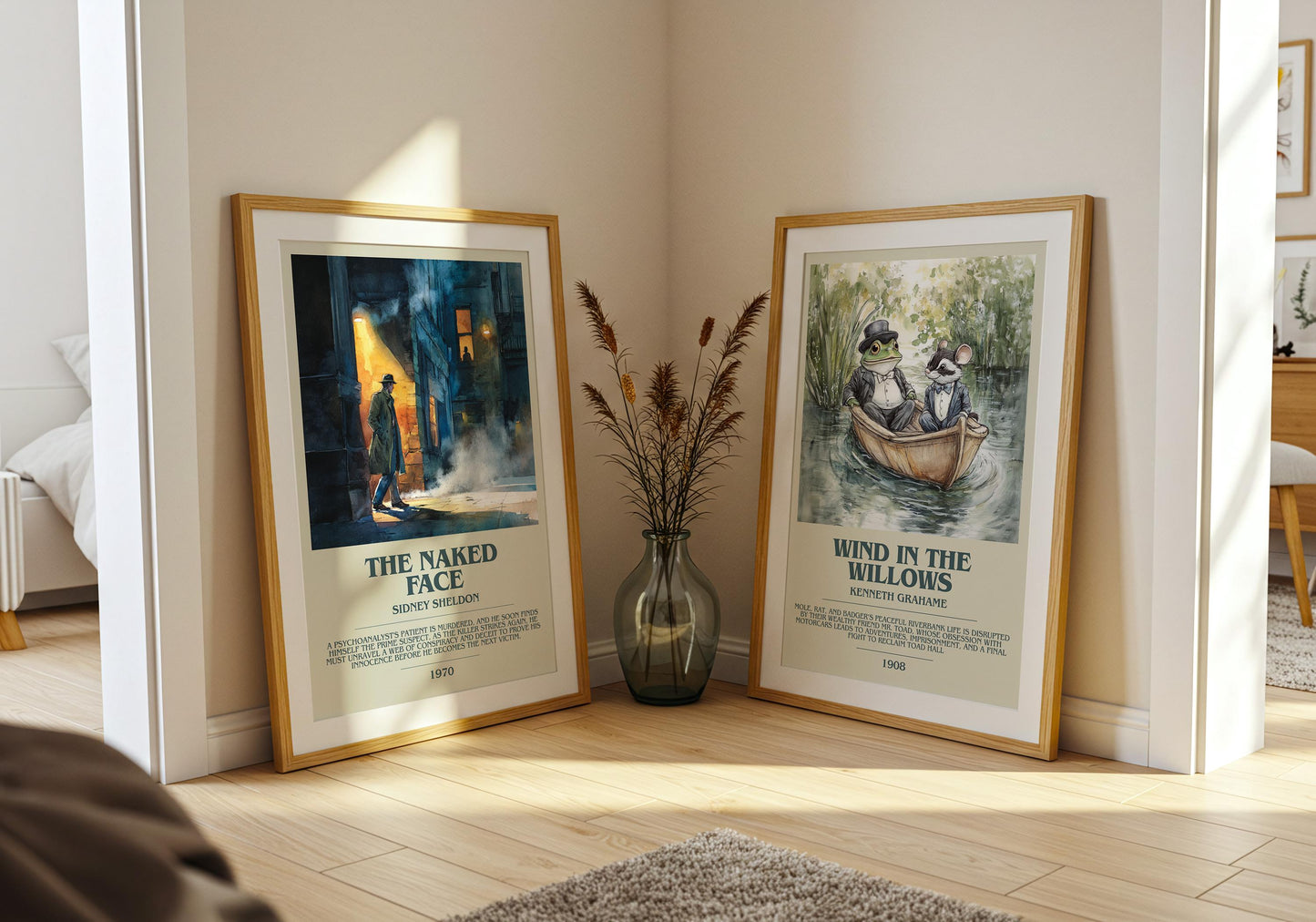 The Naked Face by Sidney Sheldon | Descriptive Book Poster | Modern