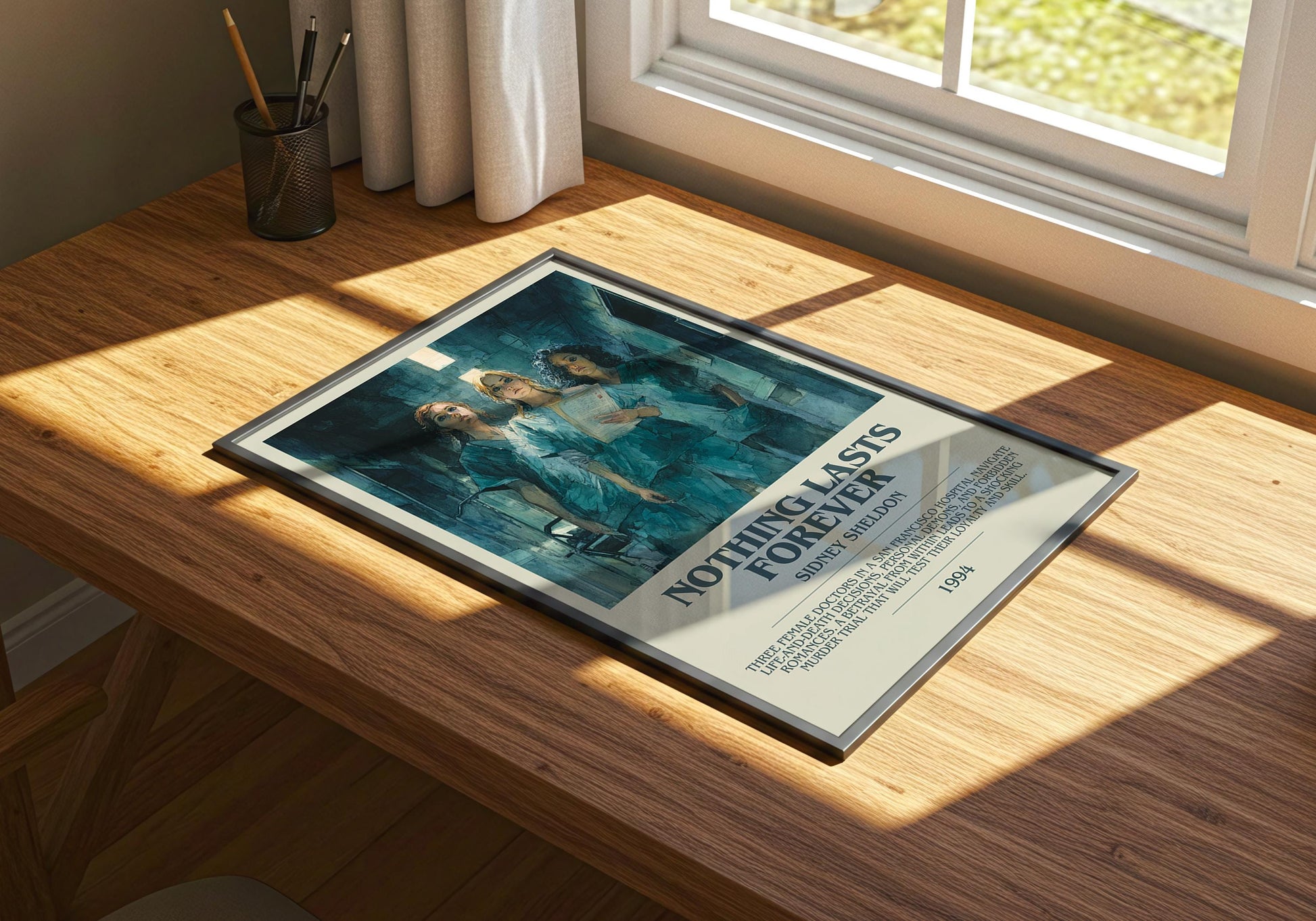 Nothing Lasts Forever by Sidney Sheldon | Descriptive Book Poster | Modern