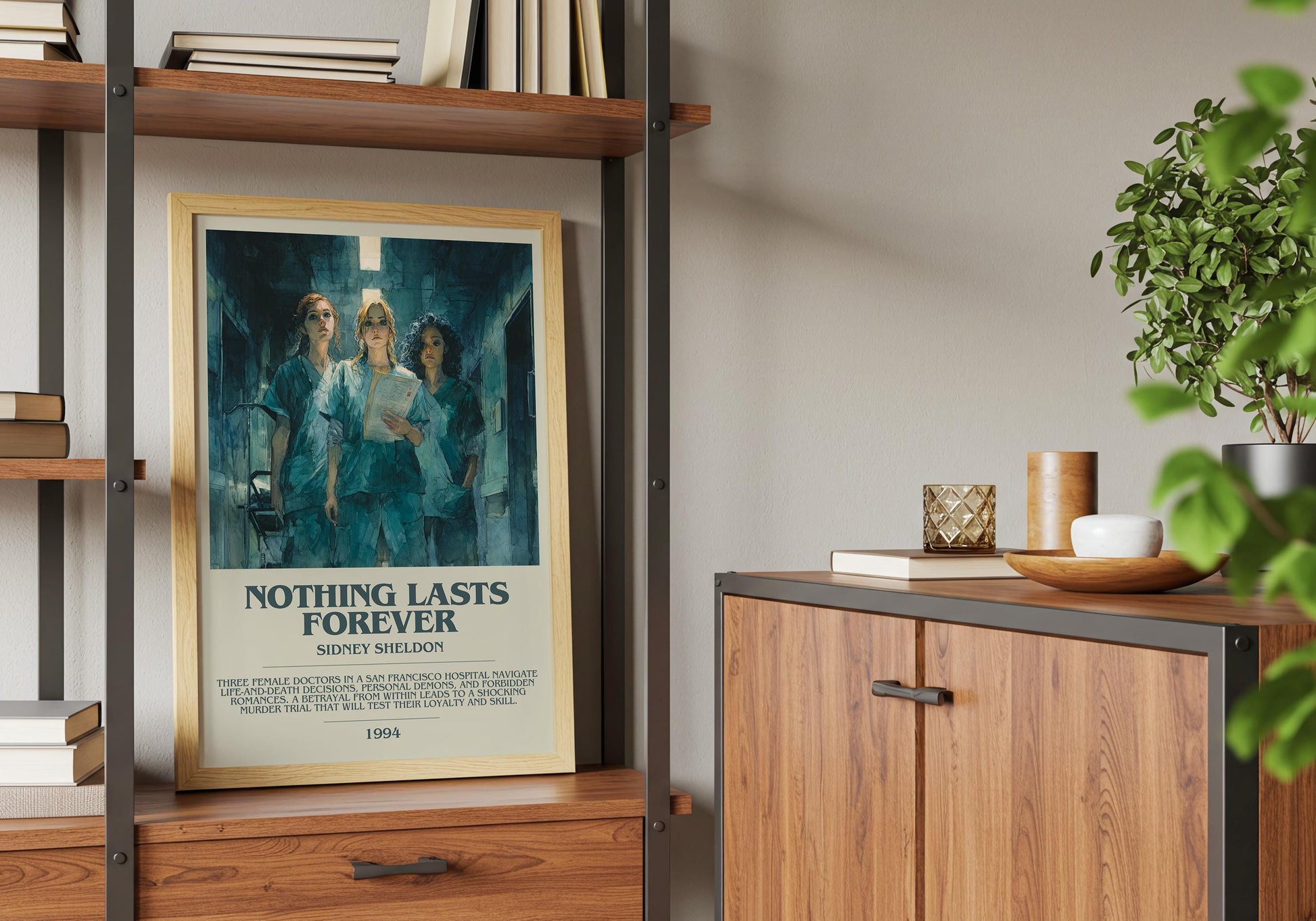 Nothing Lasts Forever by Sidney Sheldon | Descriptive Book Poster | Modern