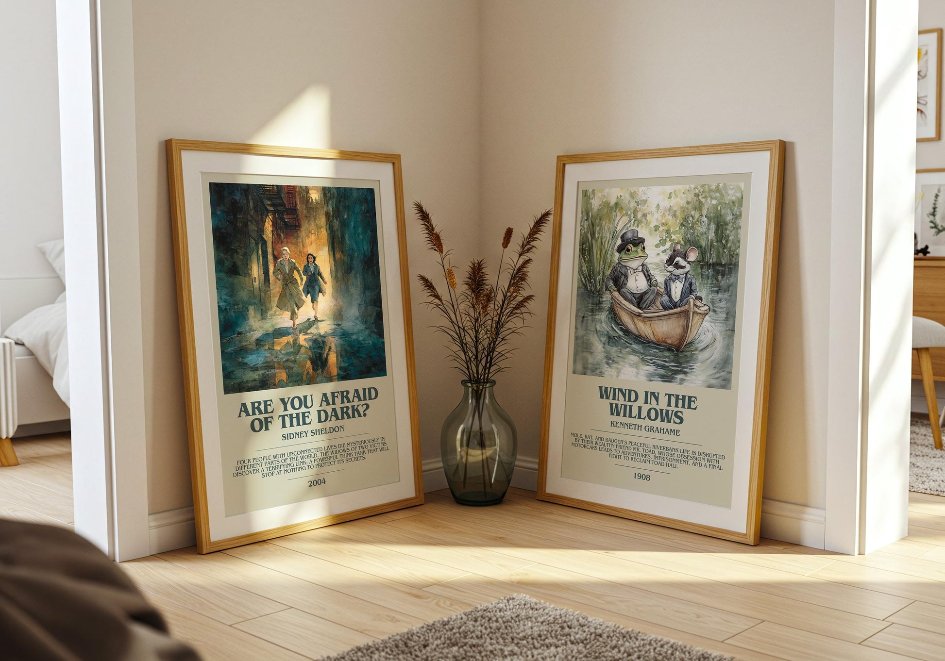 Are You Afraid Of The Dark by Sidney Sheldon | Descriptive Book Poster | Modern