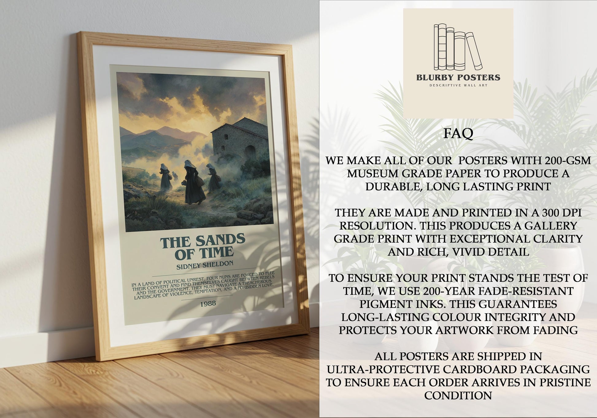 The Sands Of Time by Sidney Sheldon | Descriptive Book Poster | Modern