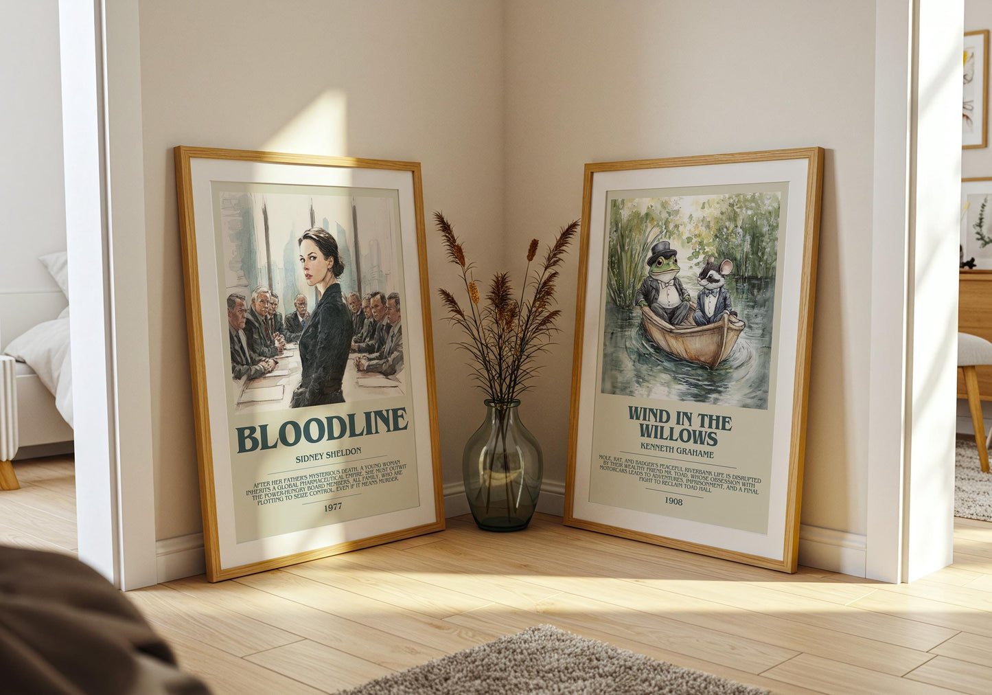 Bloodline by Sidney Sheldon | Descriptive Book Poster | Modern
