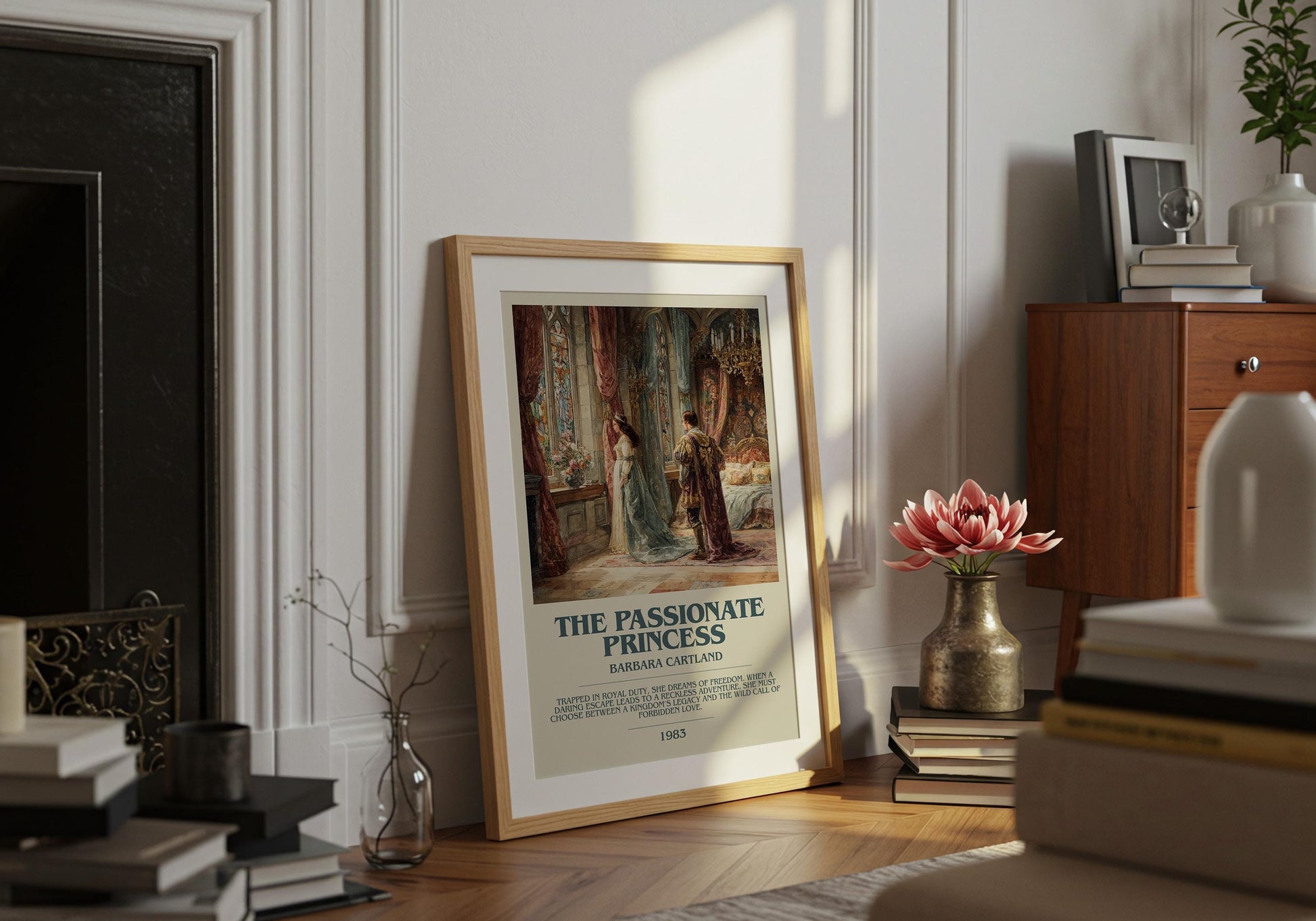 The Passionate Princess by Barbara Cartland | Descriptive Book Poster | Modern