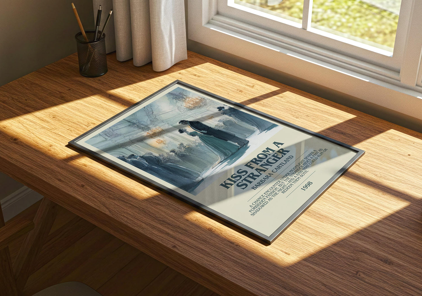 Kiss From A Stranger by Barbara Cartland | Descriptive Book Poster | Modern