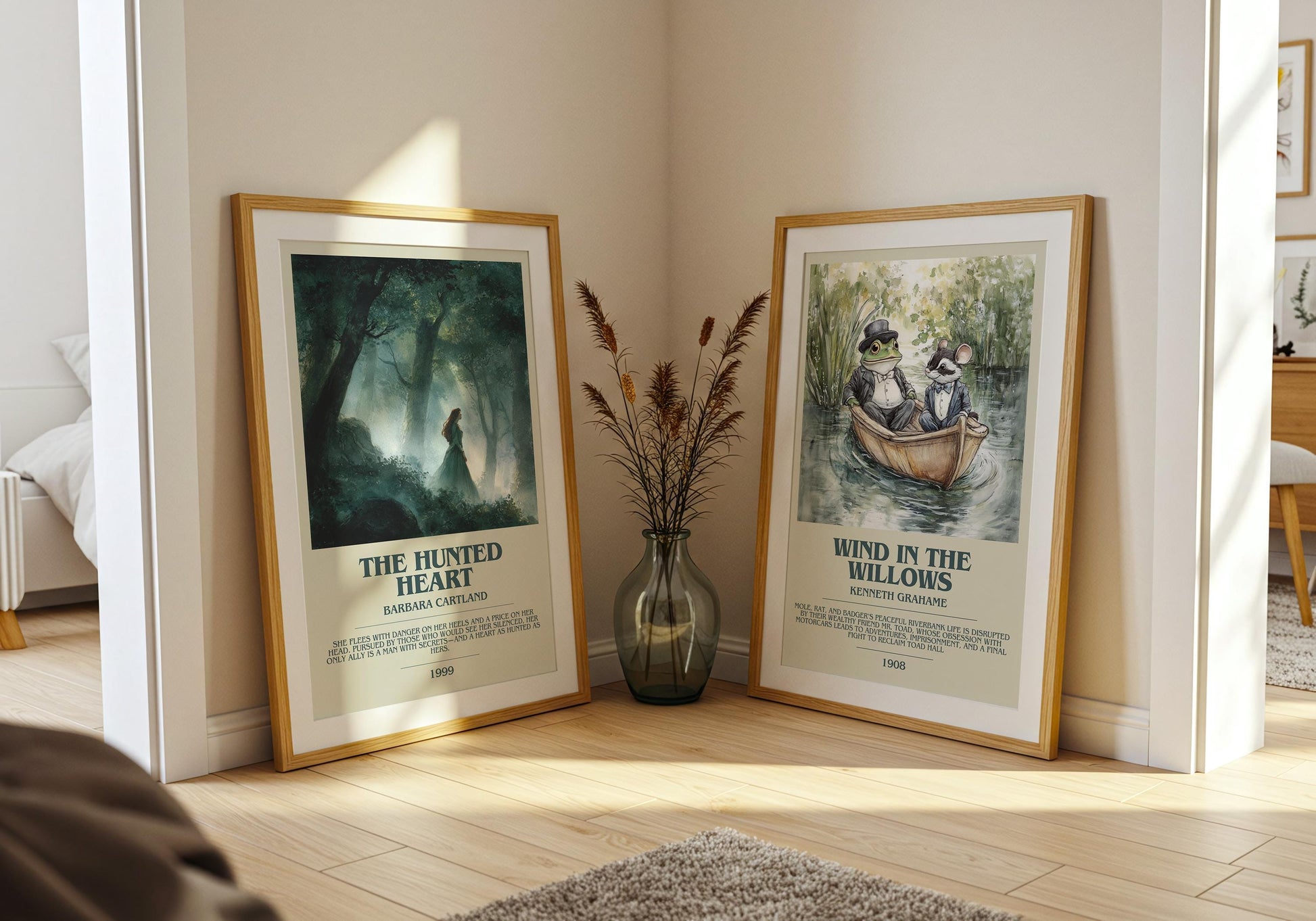 The Hunted Heart by Barbara Cartland | Descriptive Book Poster | Modern