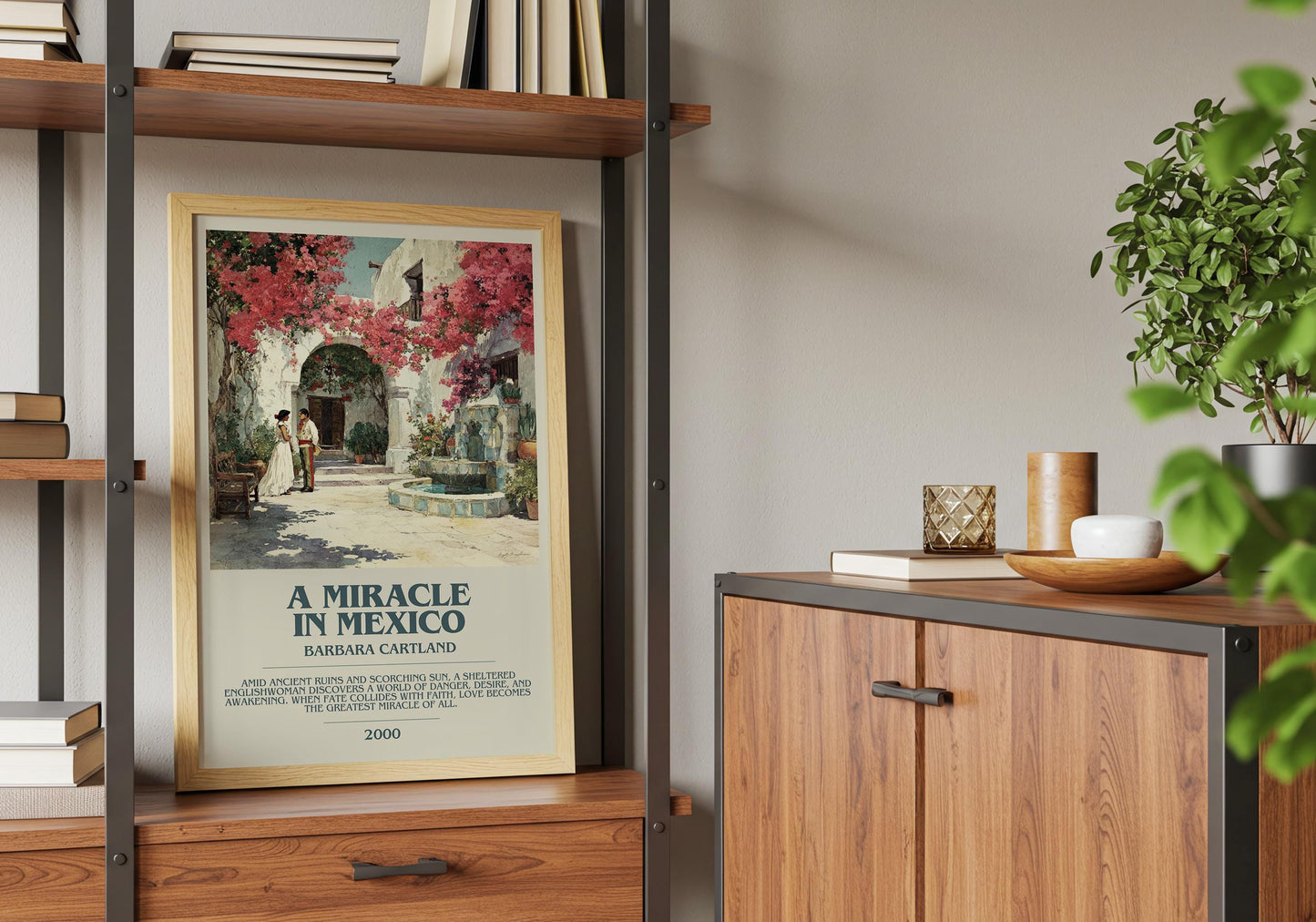 A Miracle In Mexico by Barbara Cartland | Descriptive Book Poster | Modern