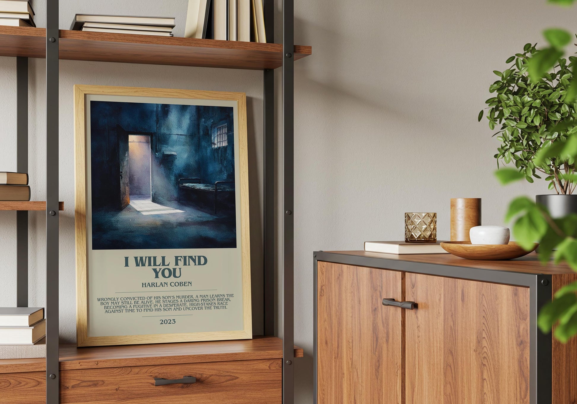 I Will Find You by Harlan Coben | Descriptive Book Poster | Modern