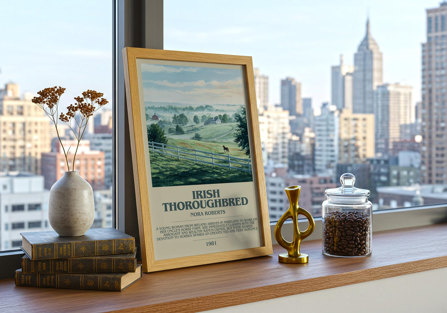 Irish Thoroughbred by Nora Roberts | Descriptive Book Poster | Modern