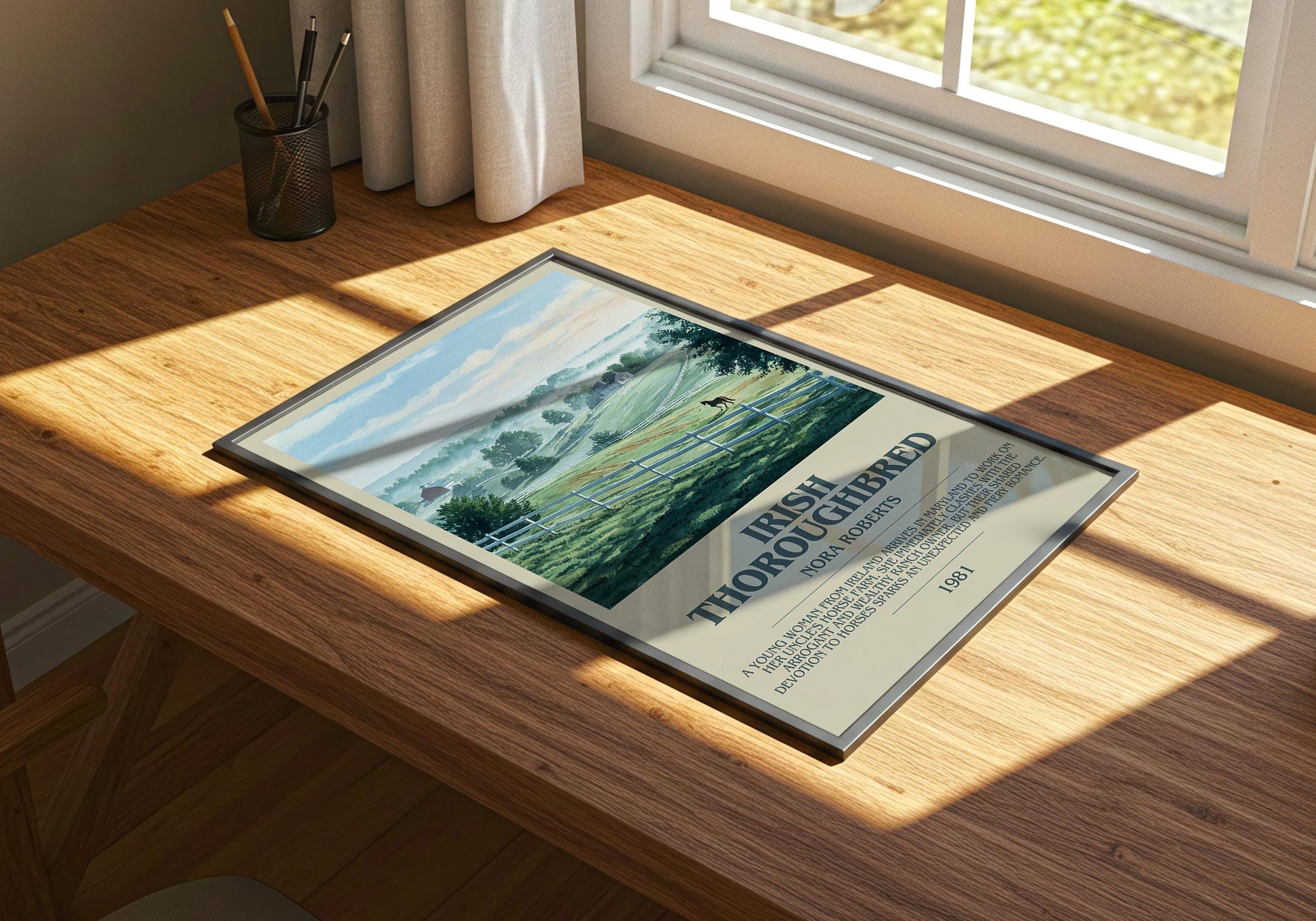 Irish Thoroughbred by Nora Roberts | Descriptive Book Poster | Modern