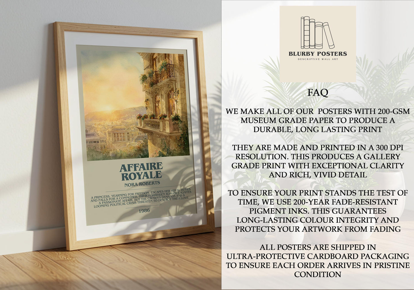 Affaire Royale by Nora Roberts | Descriptive Book Poster | Modern