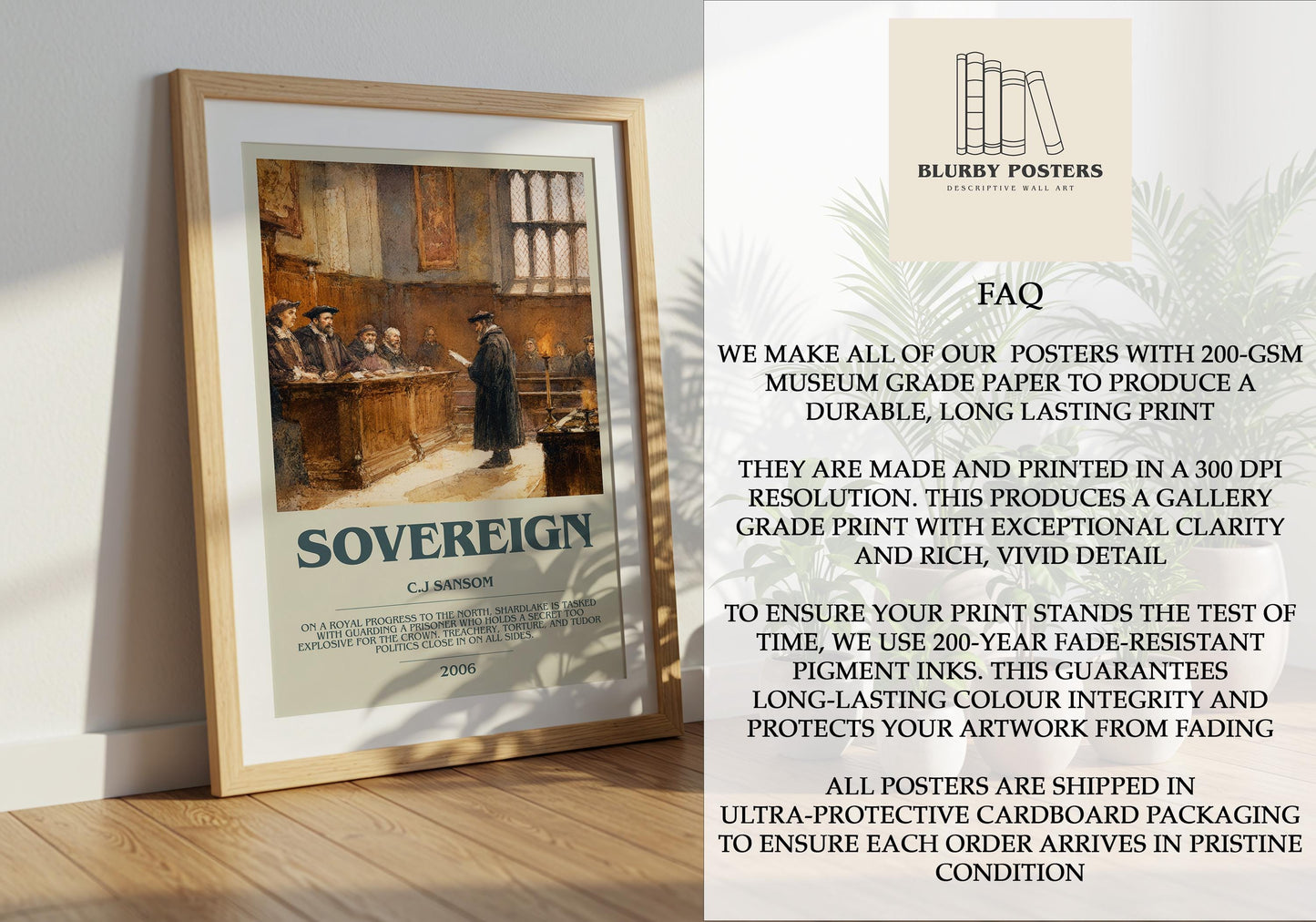 Sovereign by C.J Sansom | Descriptive Book Poster | Modern