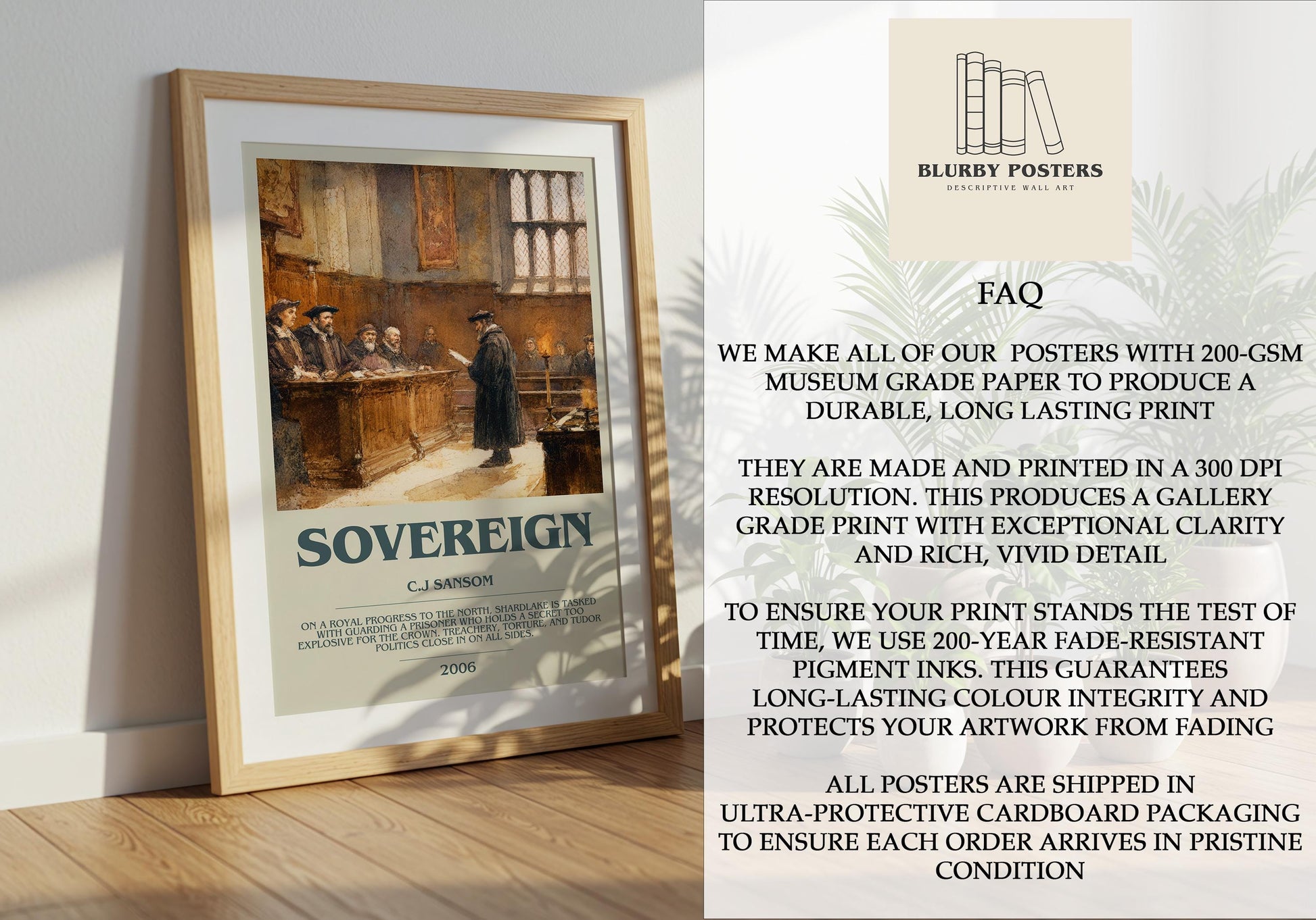 Sovereign by C.J Sansom | Descriptive Book Poster | Modern