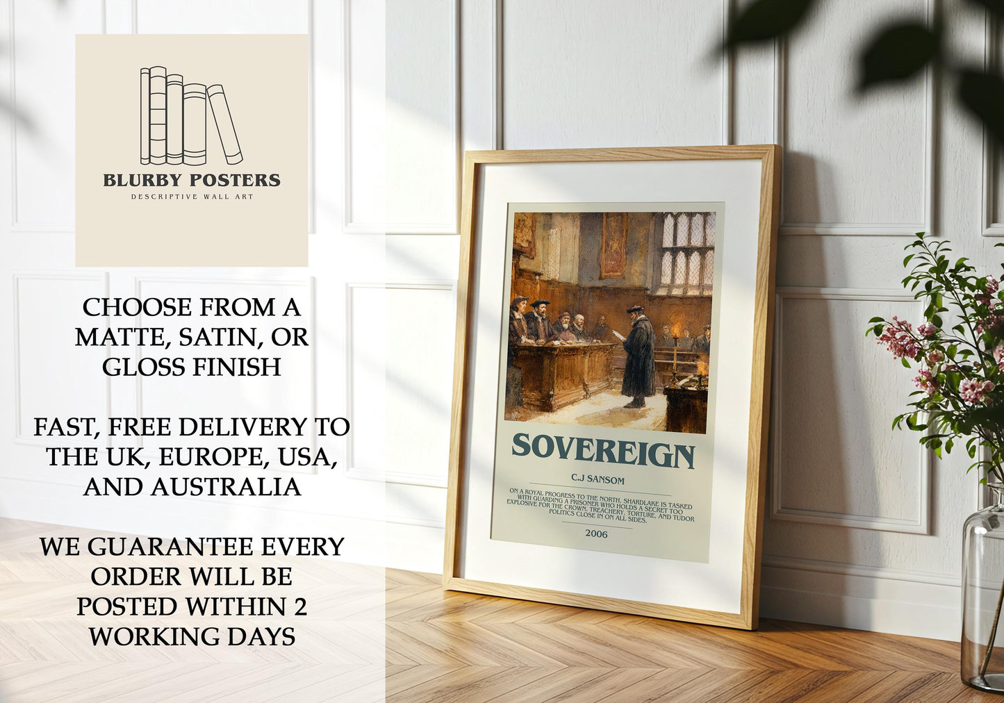 Sovereign by C.J Sansom | Descriptive Book Poster | Modern