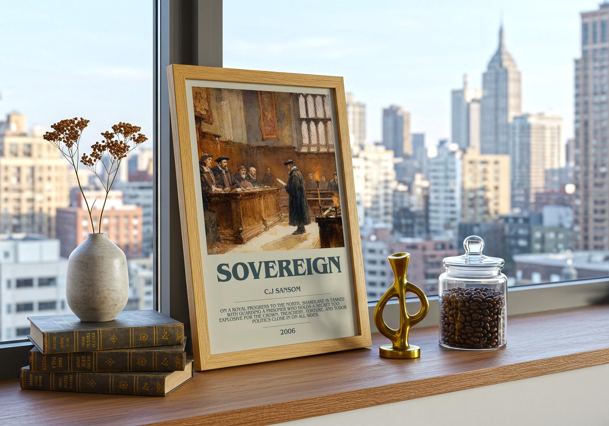 Sovereign by C.J Sansom | Descriptive Book Poster | Modern