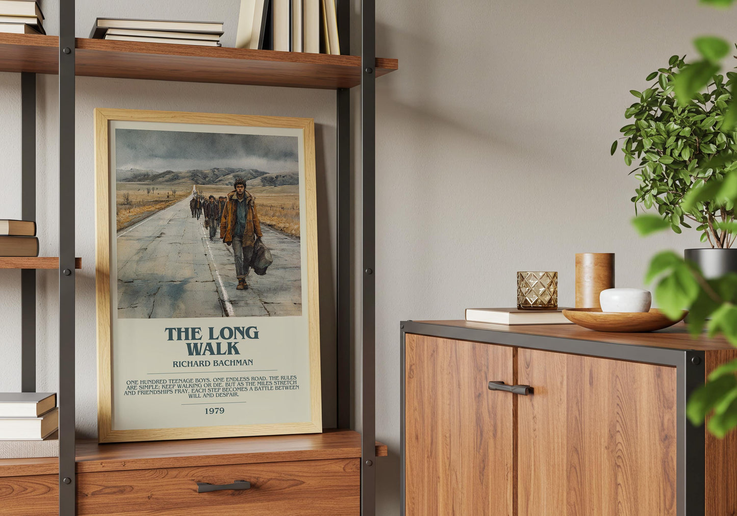 The Long Walk by Richard Bachman | Descriptive Book Poster | Modern