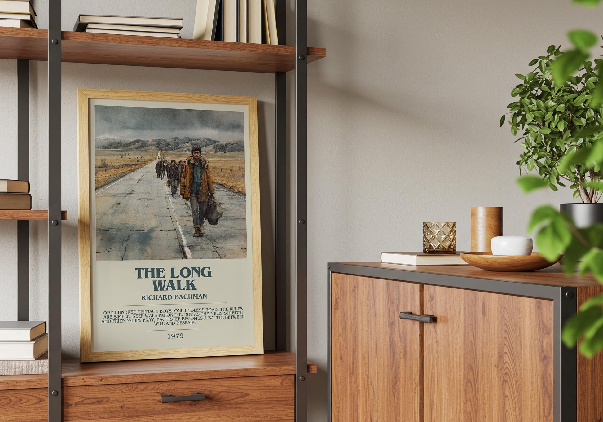 The Long Walk by Richard Bachman | Descriptive Book Poster | Modern