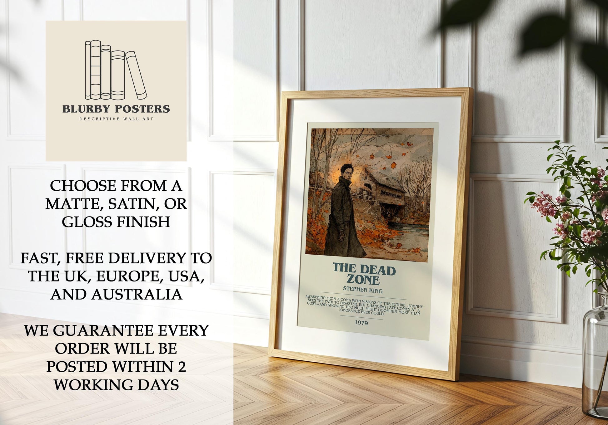 The Dead Zone by Stephen King | Descriptive Book Poster | Modern