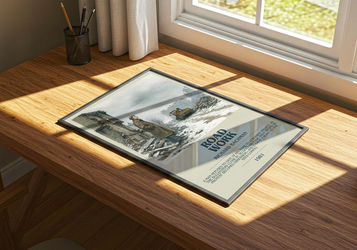 Roadwork by Richard Bachman | Descriptive Book Poster | Modern