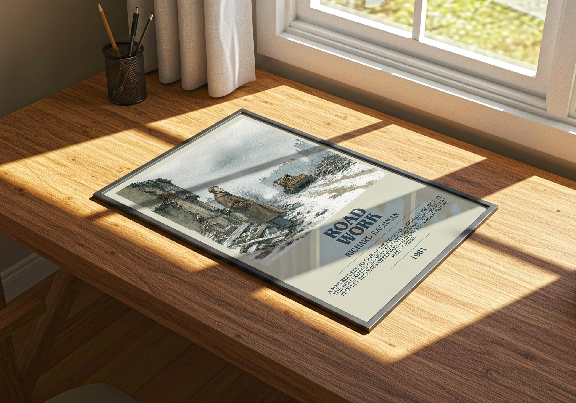 Roadwork by Richard Bachman | Descriptive Book Poster | Modern